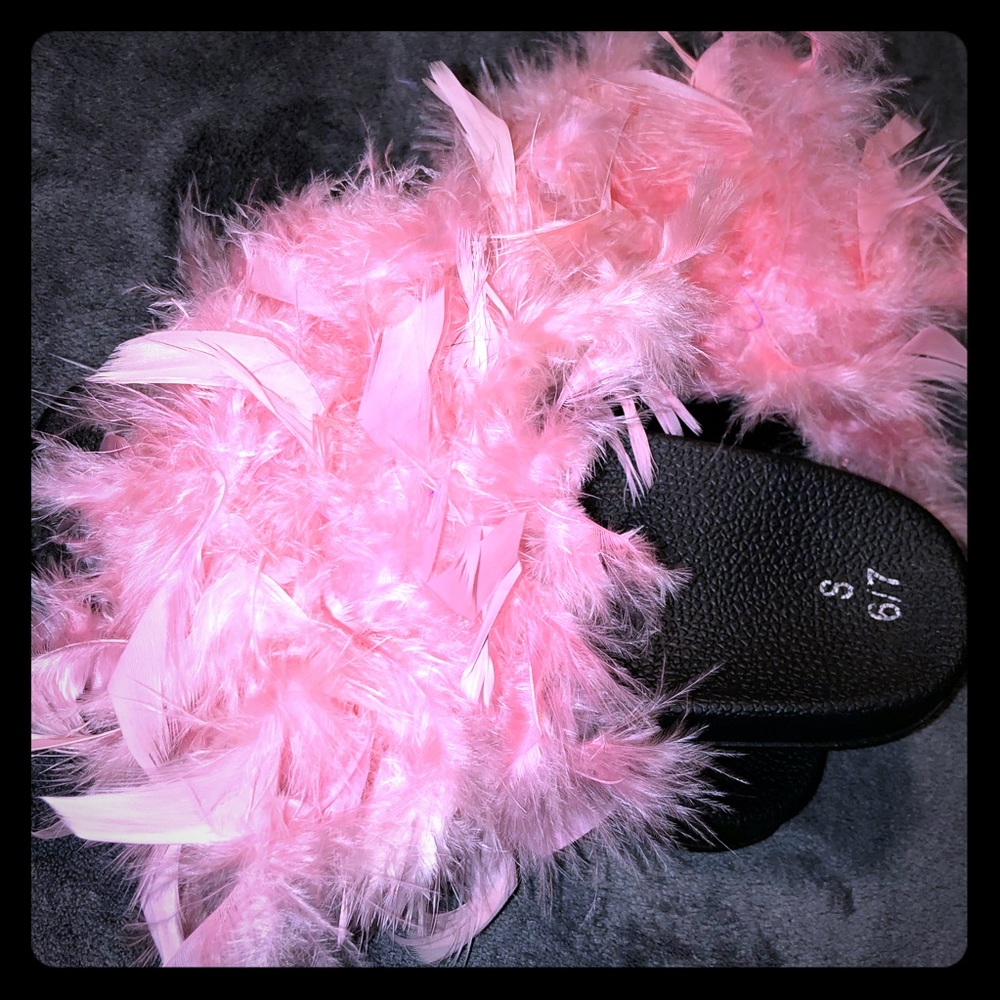 Feathered Sandals
